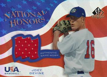 2004 SP Prospects - National Honors USA Jersey #NH-JD Joey Devine Front