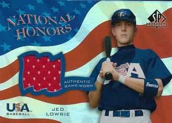 2004 SP Prospects - National Honors USA Jersey #NH-JL Jed Lowrie Front