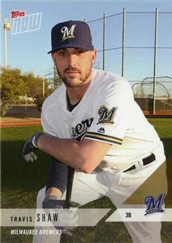 2018 Topps Now Road to Opening Day Milwaukee Brewers #OD-336 Travis Shaw Front
