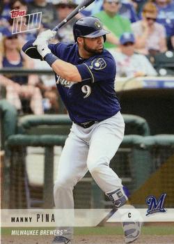 2018 Topps Now Road to Opening Day Milwaukee Brewers #OD-337 Manny Pina Front