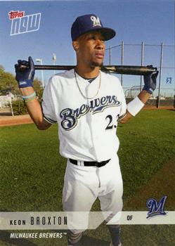 2018 Topps Now Road to Opening Day Milwaukee Brewers #OD-338 Keon Broxton Front