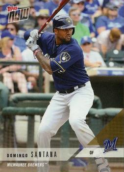 2018 Topps Now Road to Opening Day Milwaukee Brewers #OD-344 Domingo Santana Front