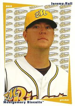 2010 Grandstand Montgomery Biscuits #NNO Jeremy Hall Front