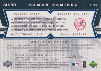 2004 SPx - SuperScripts Rookies #SU-RR Ramon Ramirez Back