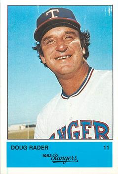 1983 Affiliated Food Stores Texas Rangers #NNO Doug Rader Front