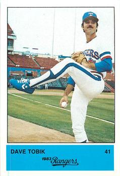 1983 Affiliated Food Stores Texas Rangers #NNO Dave Tobik Front