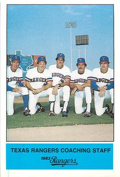 1983 Affiliated Food Stores Texas Rangers #NNO Texas Rangers Coaching Staff Front