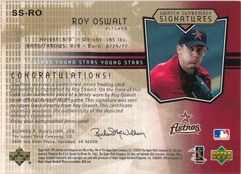 2004 SPx - Swatch Supremacy Signatures Young Stars Spectrum #RO Roy Oswalt Back