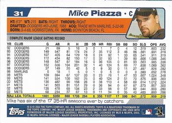 2004 Topps 1st Edition #31 Mike Piazza Back