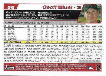 2004 Topps 1st Edition #56 Geoff Blum Back