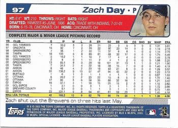 2004 Topps 1st Edition #97 Zach Day Back