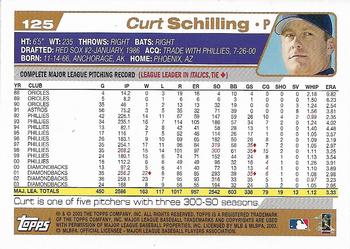 2004 Topps 1st Edition #125 Curt Schilling Back