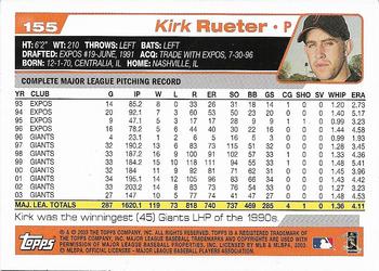 2004 Topps 1st Edition #155 Kirk Rueter Back