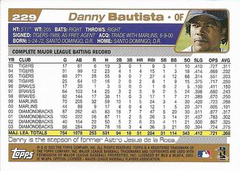 2004 Topps 1st Edition #229 Danny Bautista Back