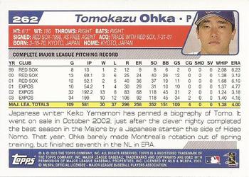 2004 Topps 1st Edition #262 Tomokazu Ohka Back