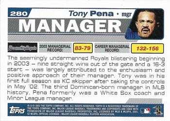 2004 Topps 1st Edition #280 Tony Pena Back