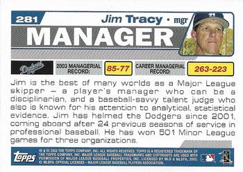 2004 Topps 1st Edition #281 Jim Tracy Back