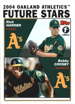 2004 Topps 1st Edition #329 Rich Harden / Bobby Crosby  Front