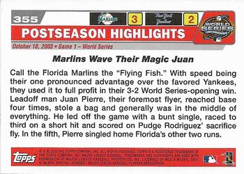 2004 Topps 1st Edition #355 Juan Pierre Back