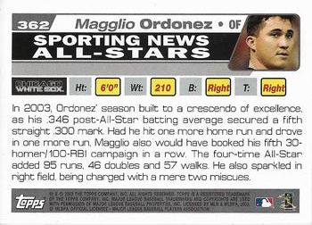 2004 Topps 1st Edition #362 Magglio Ordonez Back