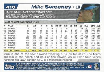 2004 Topps 1st Edition #410 Mike Sweeney Back