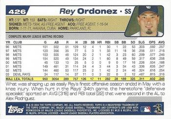 2004 Topps 1st Edition #426 Rey Ordonez Back