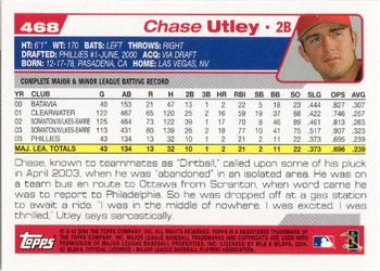 2004 Topps 1st Edition #468 Chase Utley Back