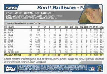 2004 Topps 1st Edition #509 Scott Sullivan Back