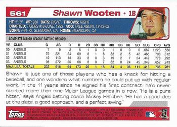 2004 Topps 1st Edition #561 Shawn Wooten Back