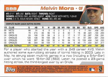 2004 Topps 1st Edition #588 Melvin Mora Back