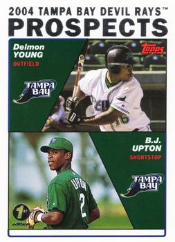 2004 Topps 1st Edition #692 Delmon Young / B.J. Upton  Front