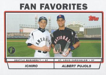 2004 Topps 1st Edition #694 Fan Favorites (Ichiro / Albert Pujols) Front