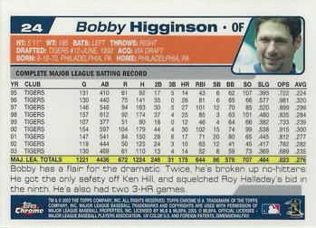 2004 Topps Chrome #24 Bobby Higginson Back