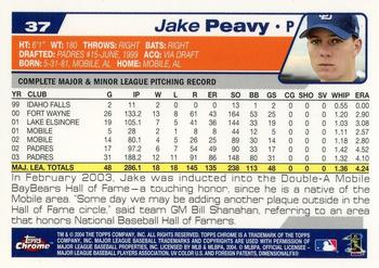 2004 Topps Chrome #37 Jake Peavy Back