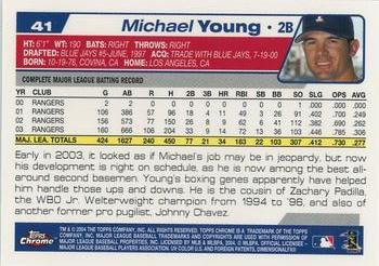 2004 Topps Chrome #41 Michael Young Back