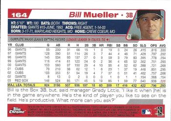 2004 Topps Chrome #164 Bill Mueller Back