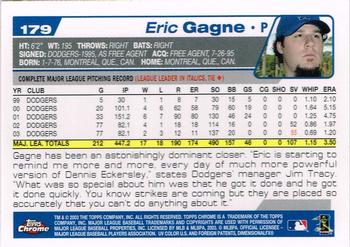 2004 Topps Chrome #179 Eric Gagne Back
