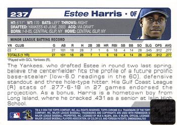 2004 Topps Chrome #237 Estee Harris Back