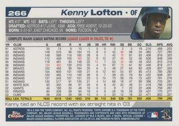 2004 Topps Chrome #266 Kenny Lofton Back