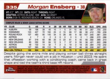 2004 Topps Chrome #335 Morgan Ensberg Back
