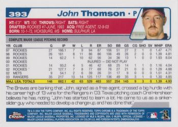 2004 Topps Chrome #393 John Thomson Back