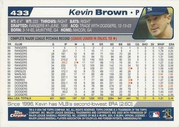 2004 Topps Chrome #433 Kevin Brown Back