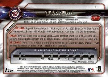 2018 Bowman - Sky Blue #6 Victor Robles Back
