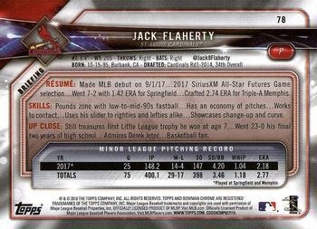 2018 Bowman - Purple #78 Jack Flaherty Back
