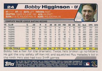 2004 Topps - Black #24 Bobby Higginson Back