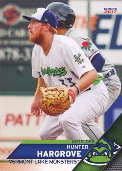 2017 Choice Vermont Lake Monsters #17 Hunter Hargrove Front