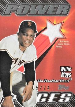 2004 Topps Clubhouse Collection - Power Pieces Relics #POP-WM Willie Mays Front