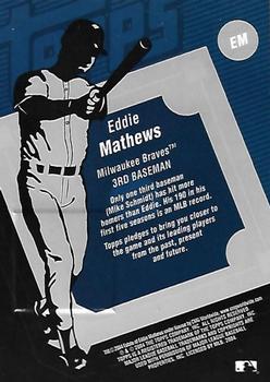2004 Topps Clubhouse Collection #EM Eddie Mathews Back