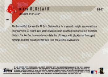 2018 Topps Now Road to Opening Day Boston Red Sox #OD-17 Mitch Moreland Back
