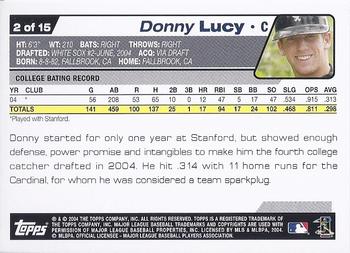 2004 Topps - Draft Picks #2 Donny Lucy Back